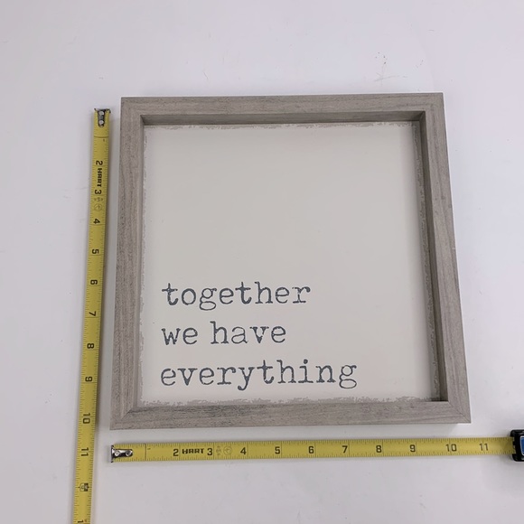 Wall hanging wooden box frame shadow box style Together We Have Everything - Picture 6 of 7